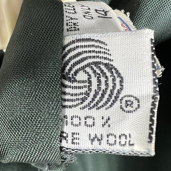 Portfolio Perry Ellis 14 Long Hunter Green Wool Coat Gold Buttons Quiet Luxury - Picture 12 of 16